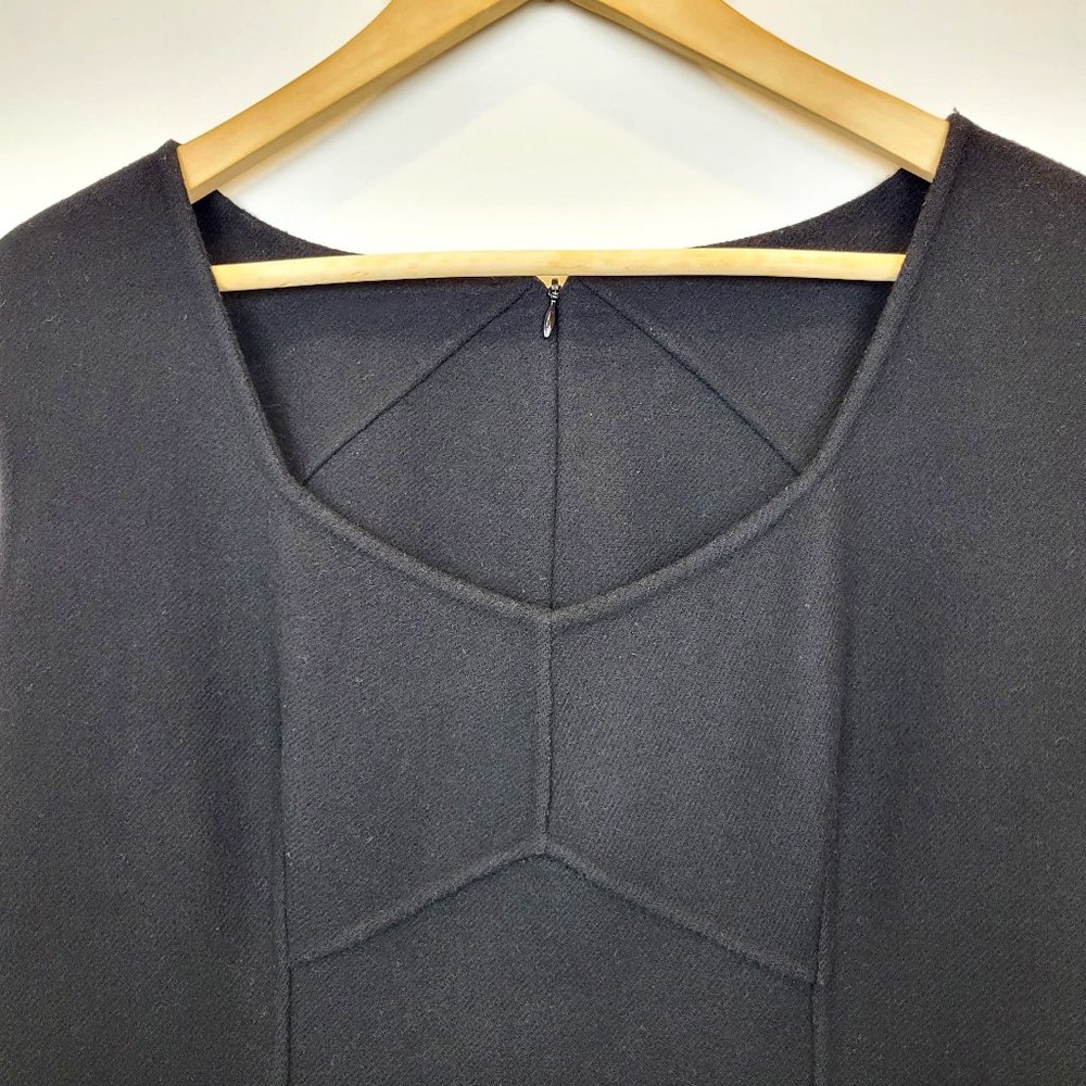 Talbots Black 100% Wool Structured Sheath Dress, Size 8, EUC - Picture 3 of 13